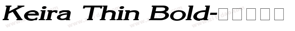 Keira Thin Bold字体转换